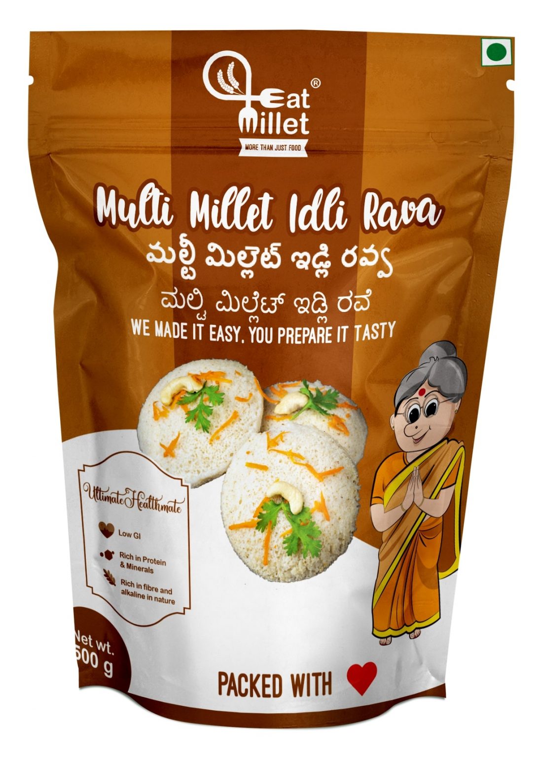 Eatmillet Multi Millet Idli Rava G The Millet Bazaar